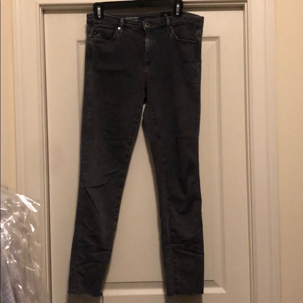 AG gray jeans.